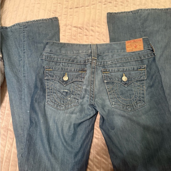 Women's Distressed Blue Jeans True Religion, Joey - Picture 4 of 5